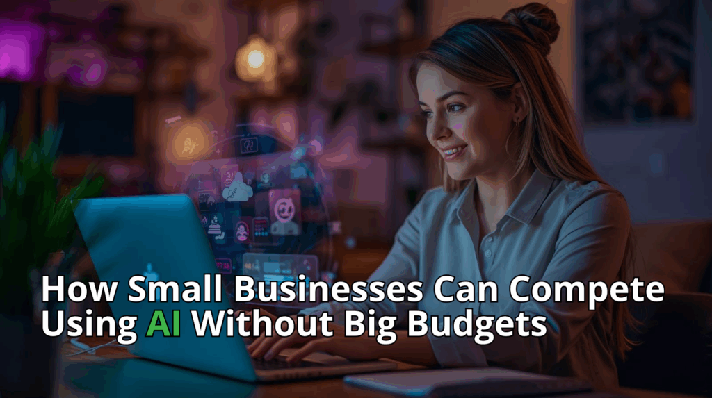 How Small Businesses Can Compete Using AI Without Big Budgets Banner Images
